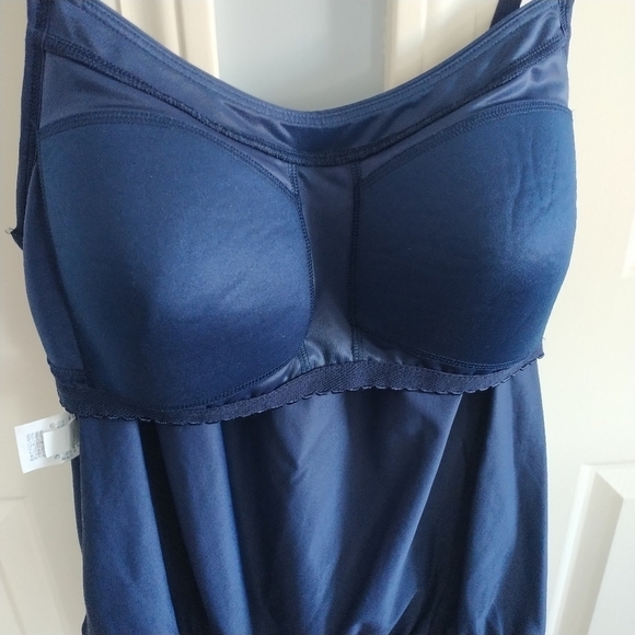 Lands' End Navy Two Piece Tankini Bathing Suit 12 - Picture 7 of 11